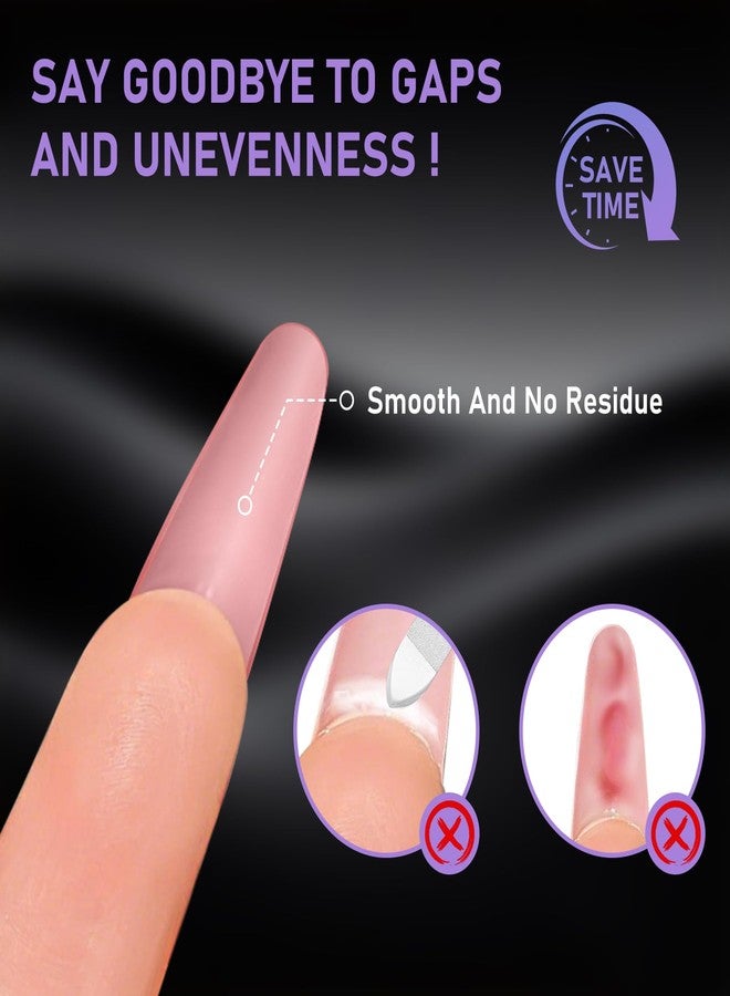 TOROKOM Sandwich Nails Dual Forms - 240Pcs Dual Forms for Builder Gel & Poly Gel 15 Sizes Almond Round Nail Mold for Quick Nails Extension, No Paper Forms Needed, Salon Nail Art Tools - Image 5